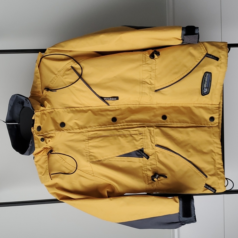 Wetskins Kids Rain Jacket Yellow and Gray
